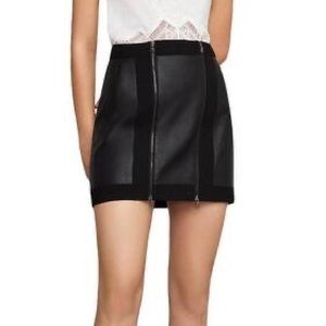 BCBG Roxy Faux-Leather Mini Skirt XS